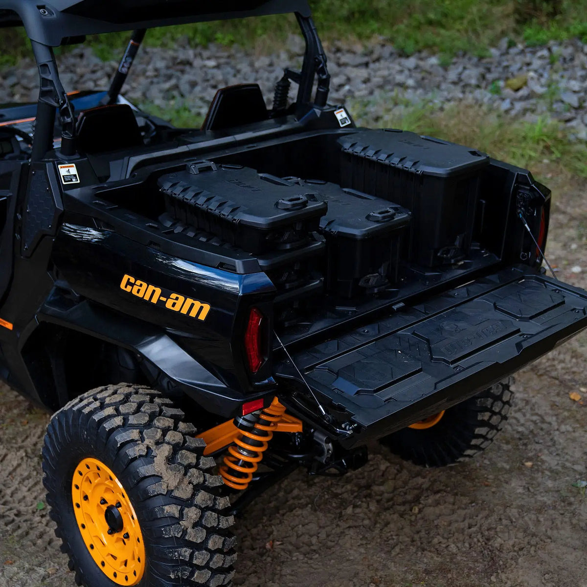 LinQ Modular Cargo Boxes on a Can-Am side-by-side, lifestyle