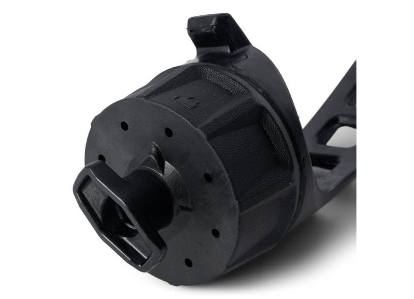 Can-Am LinQ Tool Holder black plastic mount close-up view