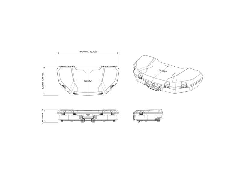 Can-Am LinQ 16.6 US Gal (63 L) Low Profile Box
