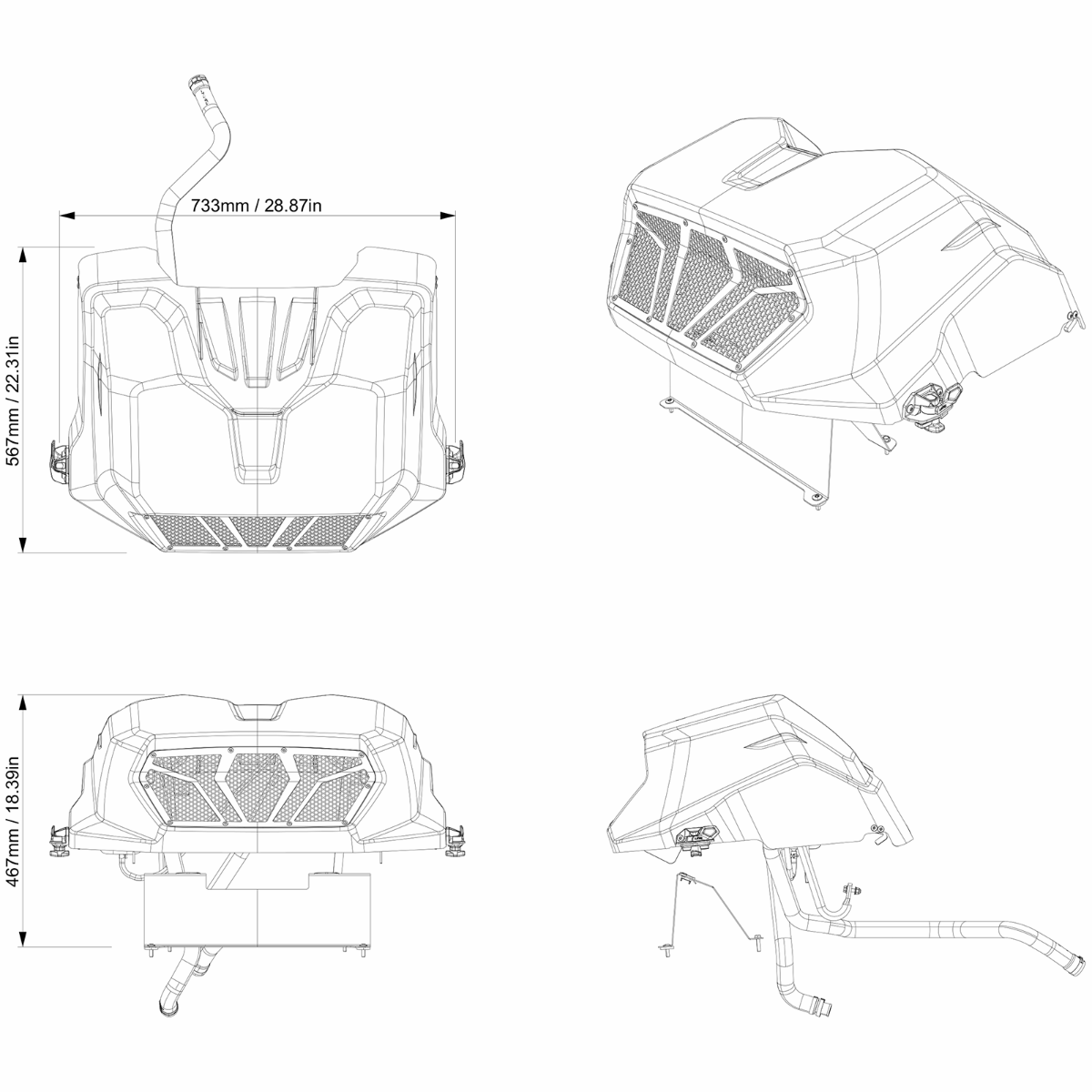 Can-Am Radiator Relocator Kit