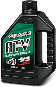 Maxima ATV Premium 4T 10W-40 Motorcycle Engine Oil - 1 Liter Bottle, 33901