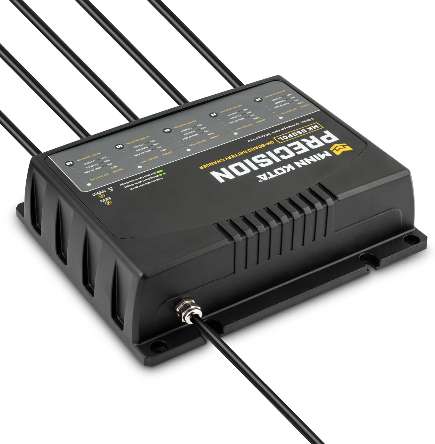 Minn Kota 1835500 On-Board Precision Battery Charger, 50A, 5 Banks