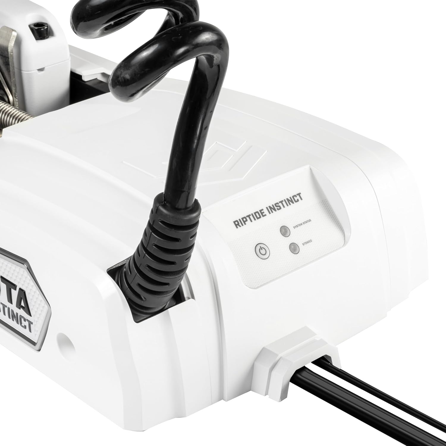 Minn Kota 1358561 Riptide Instinct Quest Series Bow Mount Saltwater Trolling Motor, 90 / 115 lbs. Thrust, 72" Shaft, 24 / 36 Volts, White w/Handheld Remote
