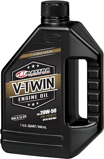Maxima Racing Oils 30-14901 20w50 V-Twin Synthetic Blend Engine Oil - 32 fl. oz.