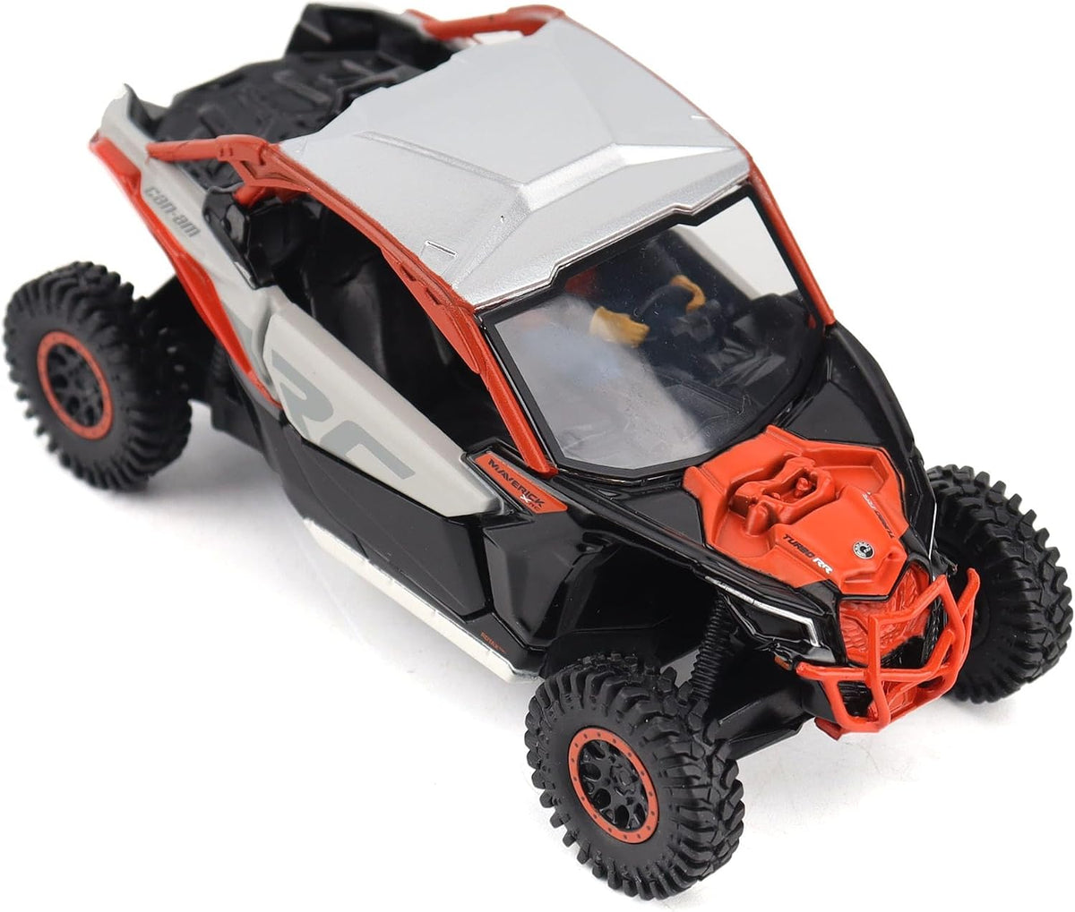 Diecast Masters Can-Am Maverick X3 X RC Turbo RR 1:32 diecast model, Chalk Gray & Magma Red #60002 – view 1