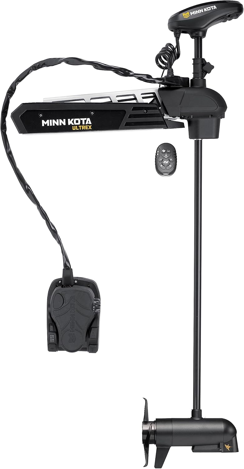 Minn Kota 1368898 Ultrex™ Bow Mount Freshwater Trolling Motor, 112 lbs. Thrust, 52" Shaft, 36 Volts w/Micro Remote, Foot Pedal & MEGA Down Imaging Sonar