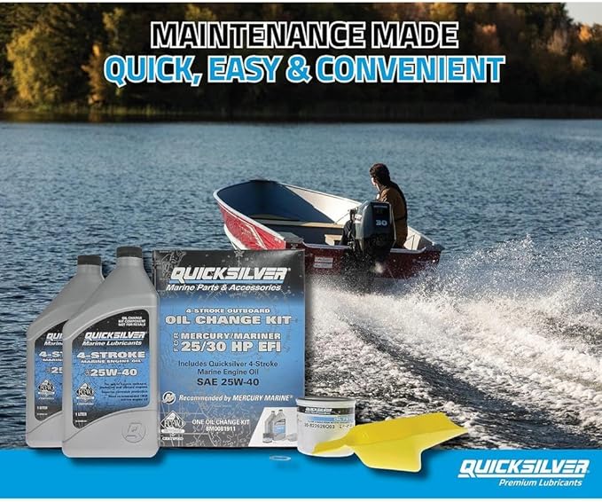 Quicksilver 25W-40 Oil Change Kit for 25/30 HP kit info card