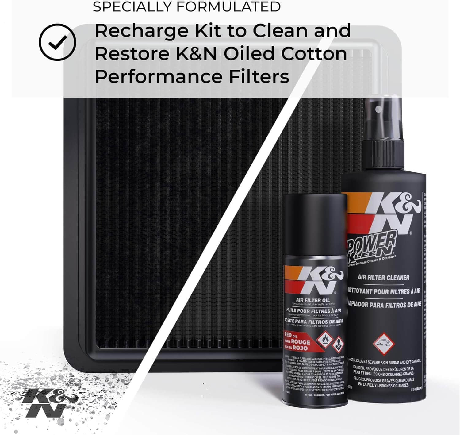 K&N 99-5050BK Filter Care Service Kit - Squeeze Black