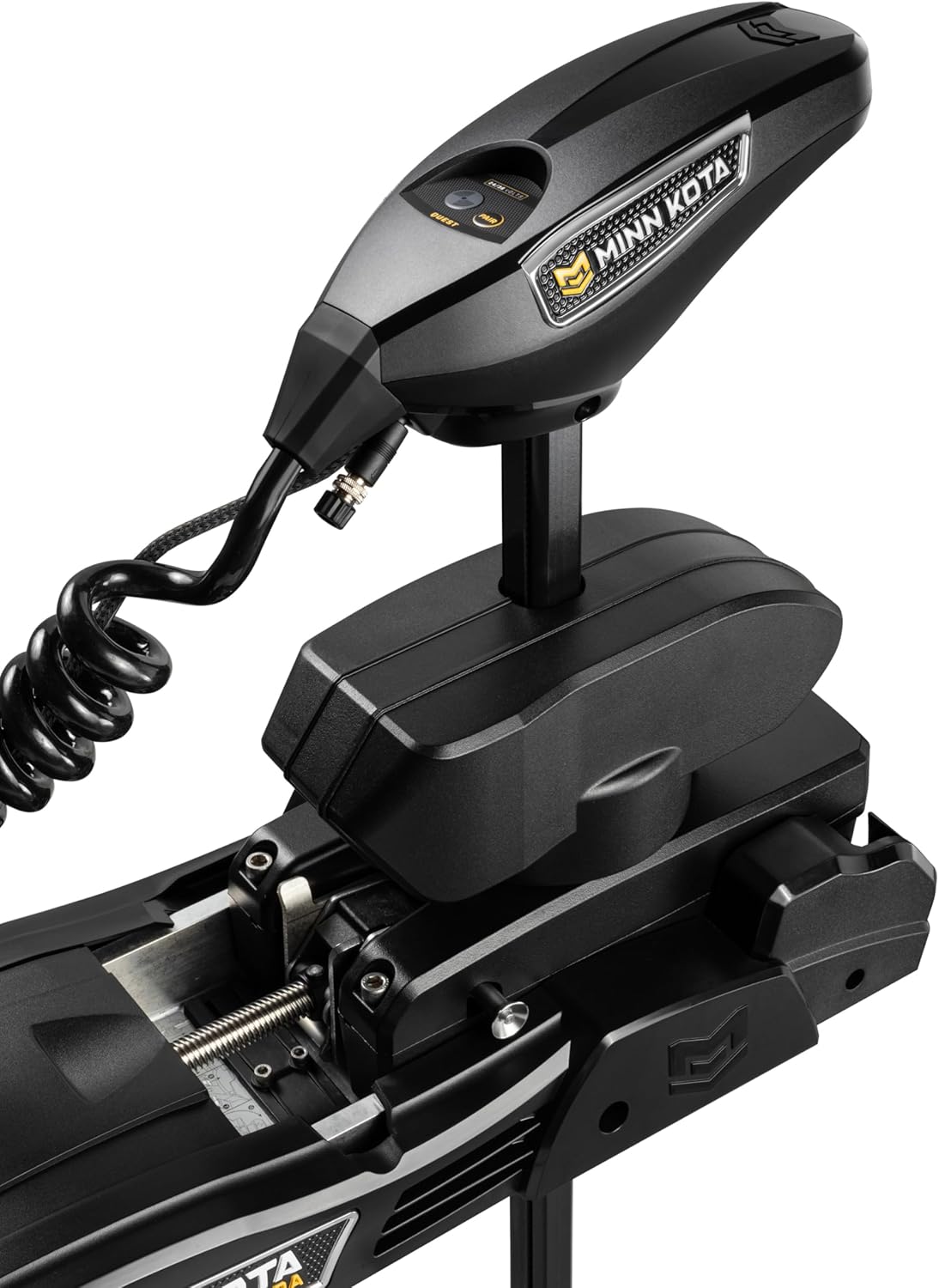 Minn Kota 1358501 Ulterra Quest Series Bow Mount Freshwater Trolling Motor, 90 / 115 lbs. Thrust, 45" Shaft, 24 / 36 Volts w/Handheld Remote, Foot Pedal & MEGA Down/Side Imaging Sonar
