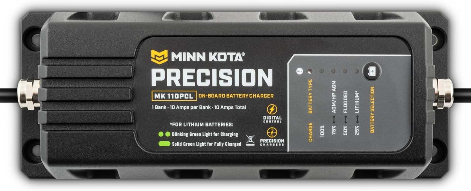 Minn Kota 1831101 On-Board Precision Battery Charger, 10A, 1 Bank