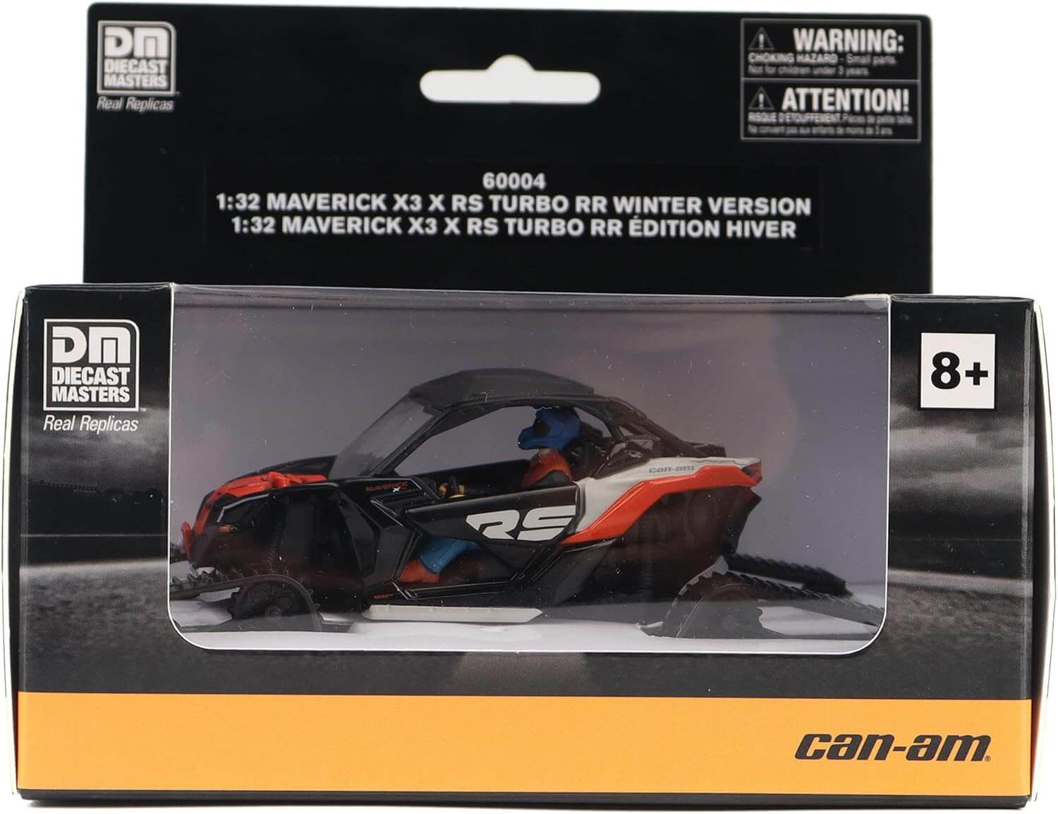 Model car packaging with Can-Am branding on a white background