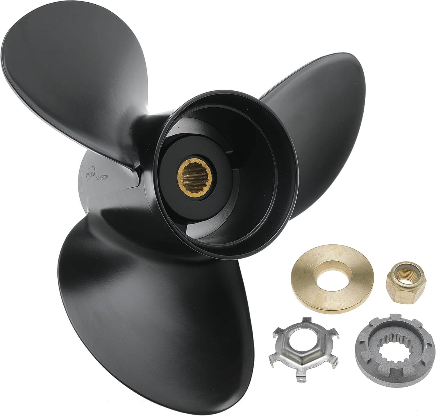 Outboard Boat Propeller 14 1/2 x 19 for Marine Mercury Mercruiser Quicksilver Engine 135 150 175 200 225 250 220 225 275 300 HP Replace 48-832830A45 832830A45, Hub Kits Included, 15 Spline Tooth, RH