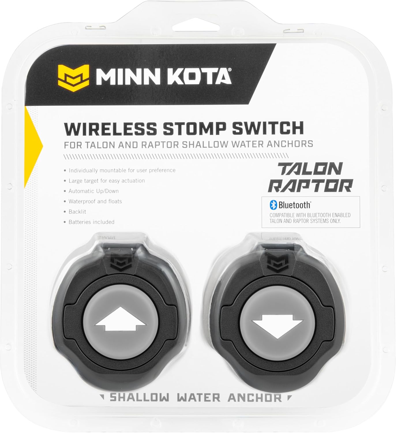 Minn Kota 1810253 Raptor / Talon Bluetooth Stomp Switch, Pair, Black