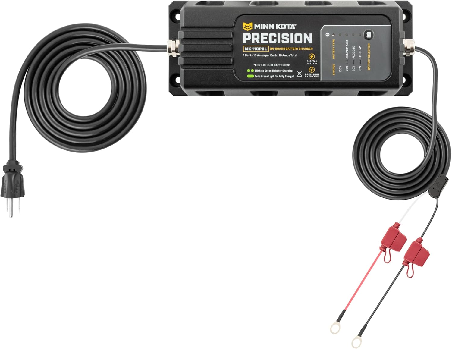 Minn Kota 1831101 On-Board Precision Battery Charger, 10A, 1 Bank