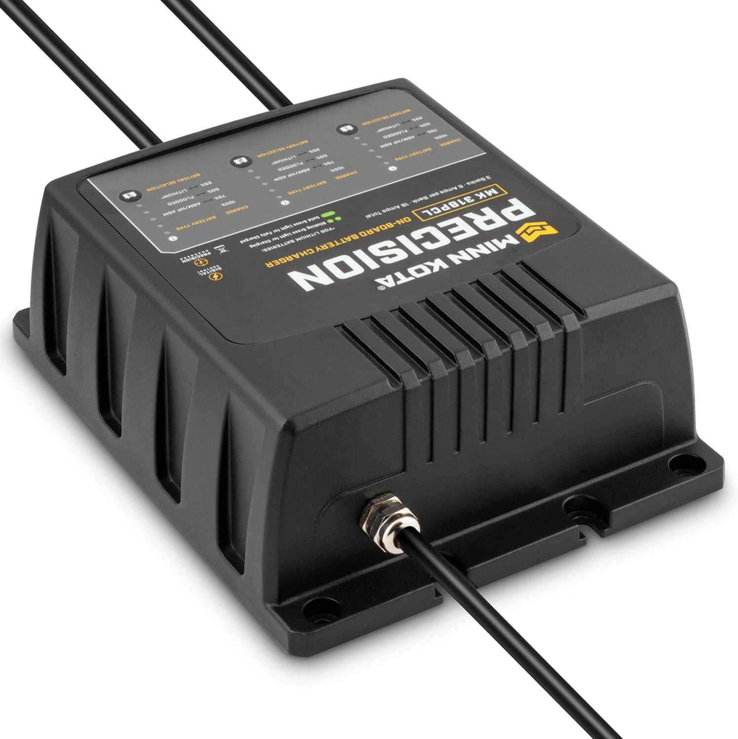 Chargeur de batterie de précision embarqué Minn Kota 1833181, 18A, 3 bancs