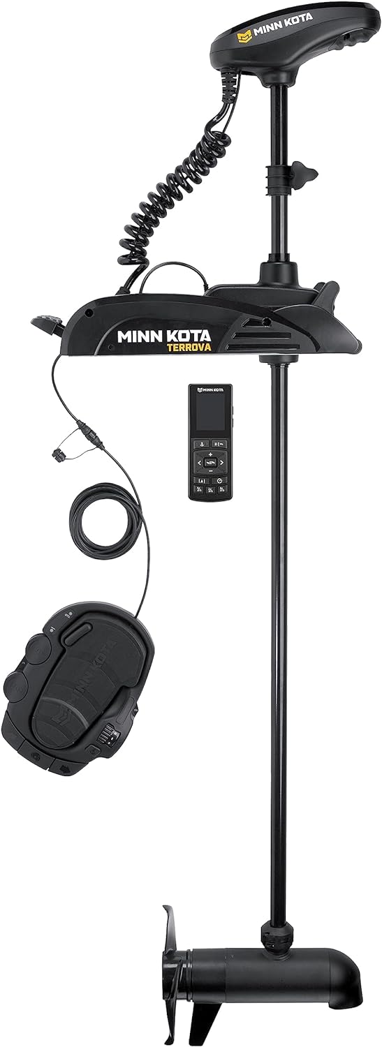 Minn Kota 1358382 Terrova® Bow Mount Freshwater Trolling Motor, 80 lbs. Thrust, 60" Shaft, 24 Volts w/Handheld Remote, Foot Pedal & Dual Spectrum CHIRP