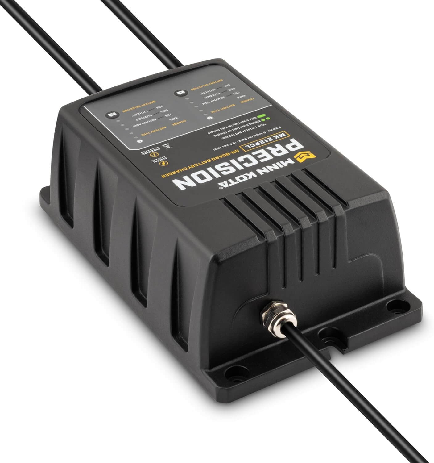 Chargeur de batteries de précision embarqué Minn Kota 1832121, 12 A, 2 banques