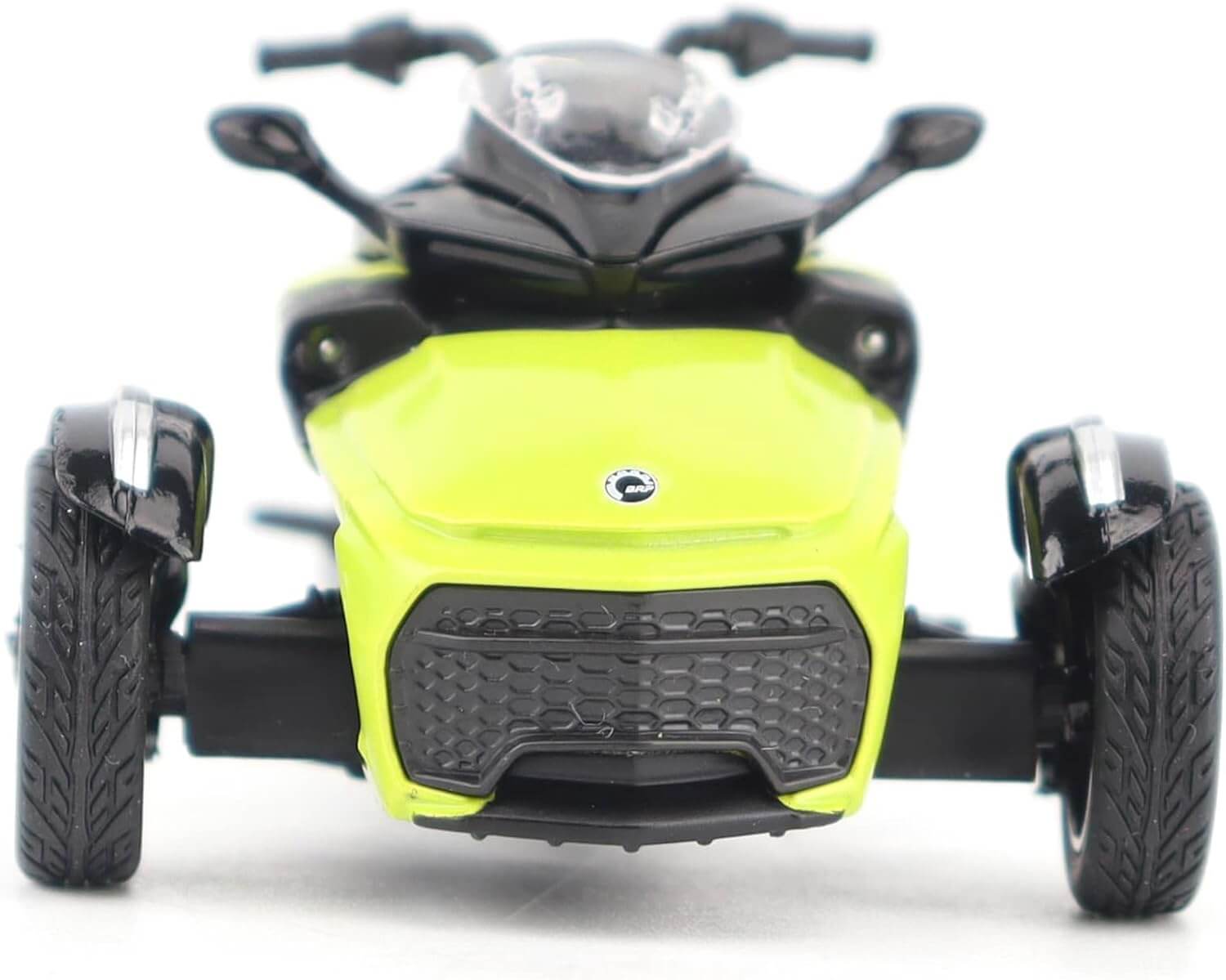 Yellow and black three-wheeled vehicle on a white background