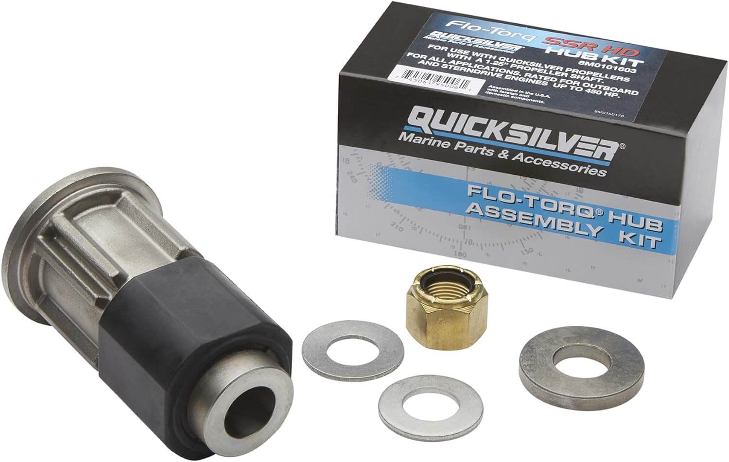 Quicksilver Flo-Torq SSR HD Propeller Hub Kit Mercury 200-400 Hp 4-Stroke Outboards with 1.25" Prop Shaft