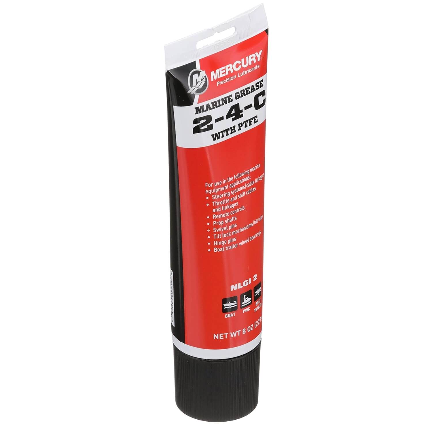 Mercury Marine 2-4-C Marine Grease with Teflon Multi-Purpose Marine Lubricant - 8oz Tube