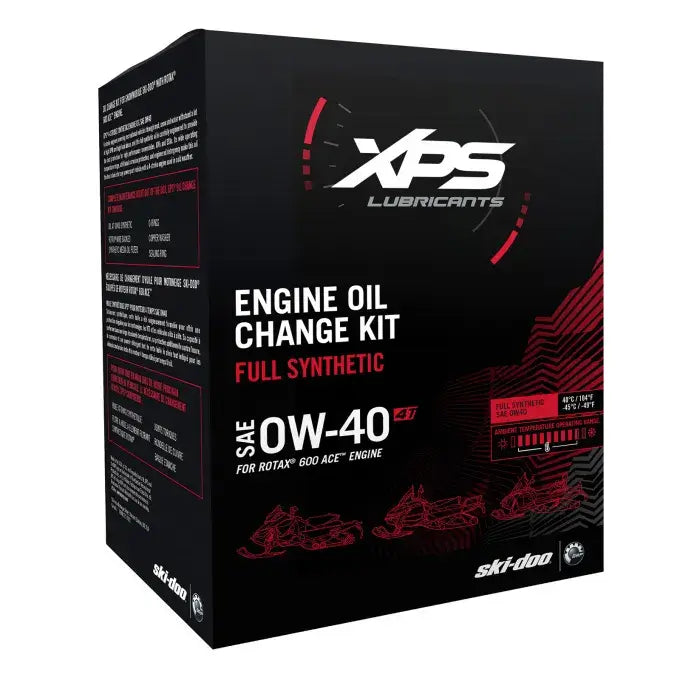 XPS Ski-Doo 4T 0W-40 Synthetic Oil Change Kit For Rotax 600 ACE Engine, 9779253
