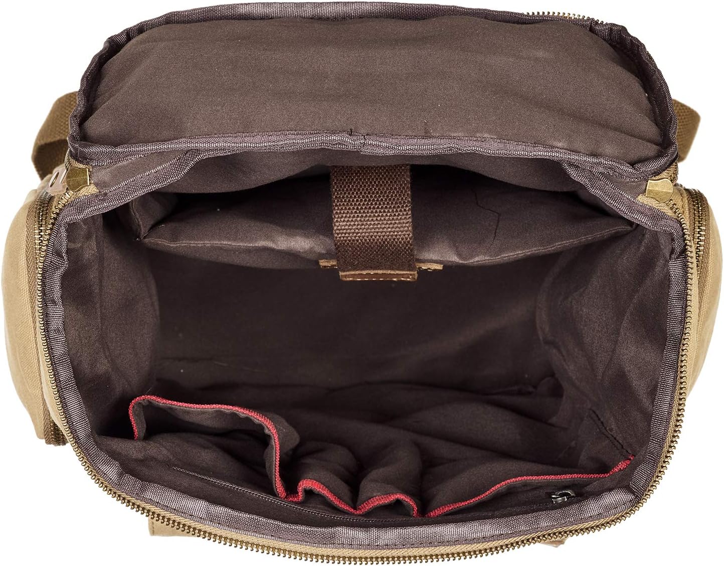 Interior view of the Sea-Doo Cargo Laptop Backpack showing compartments and dividers for organization.