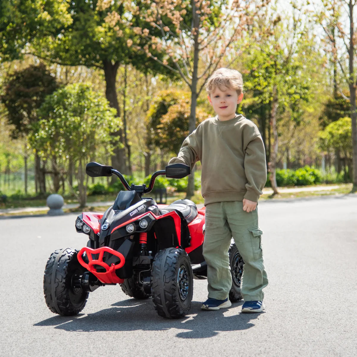 Can Am Renegade 24V 1-Seater Kids ATV, RED, FR9533-RED