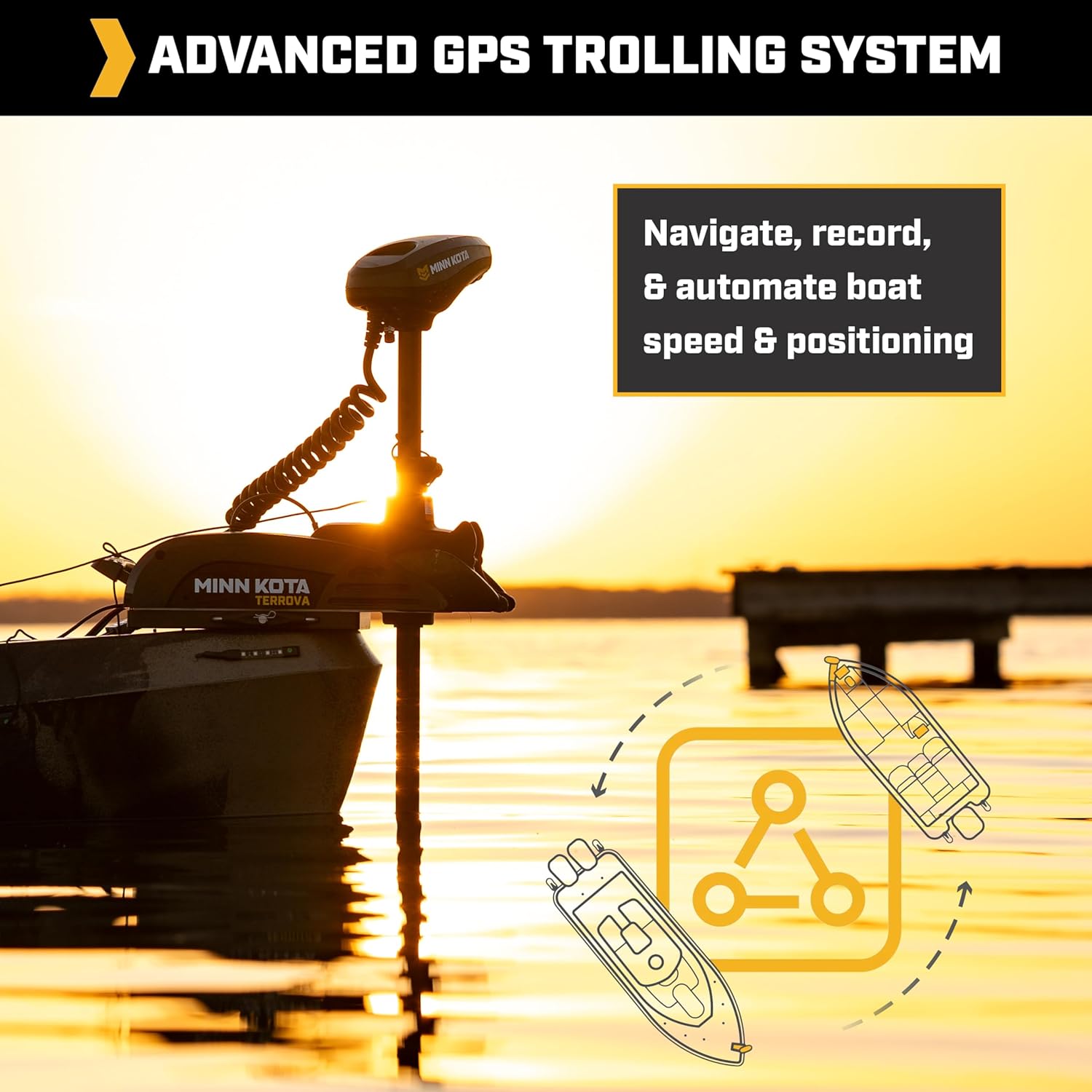 Minn Kota 1358340 Kayak Terrova Bow-Mount Electric Trolling Motor with GPS – 55 Lb. Thrust, 36 in. Shaft, Freshwater