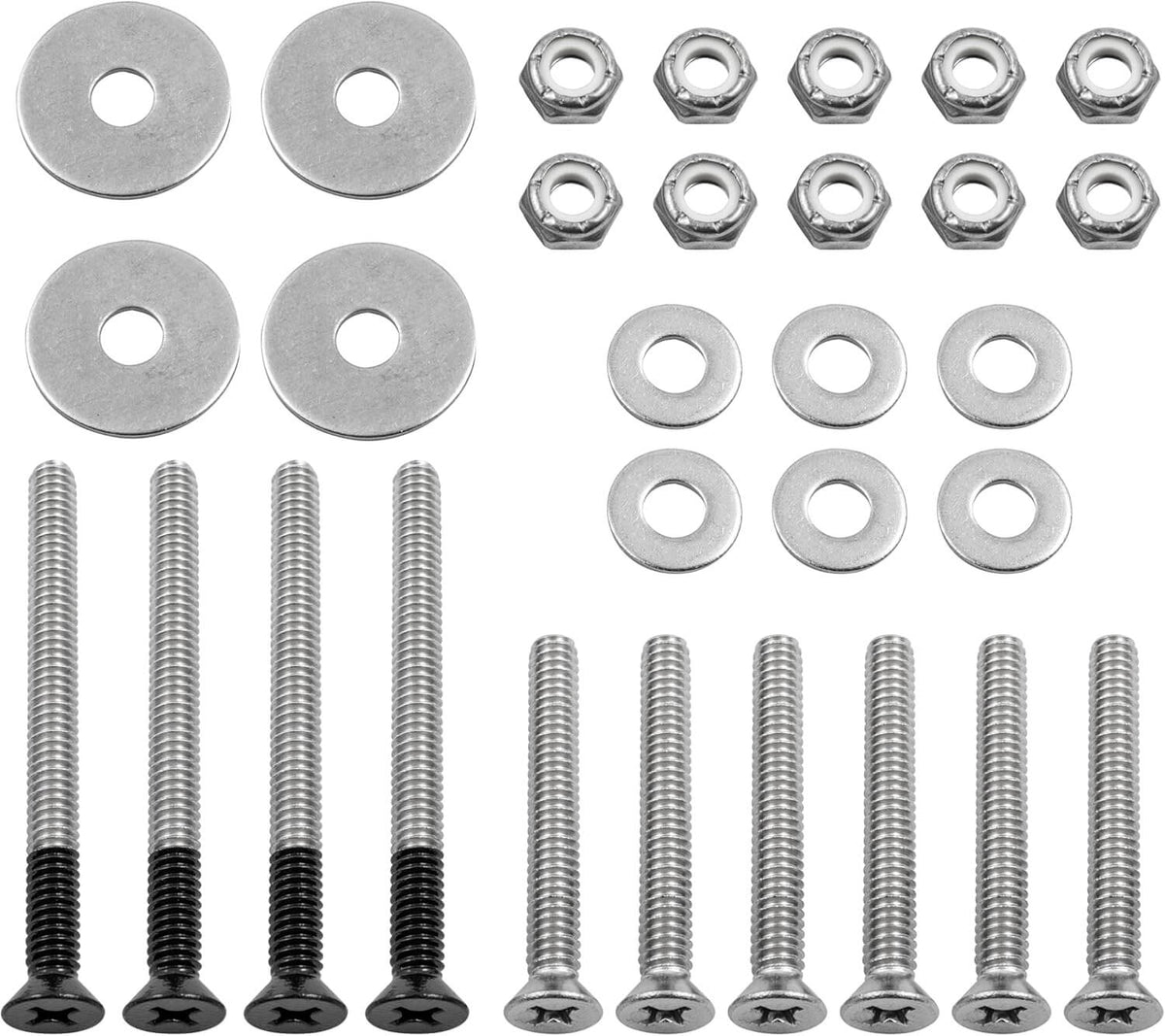 Minn Kota 1854064 MKA-64 Quick Release Bracket, Black installation hardware including screws and washers.