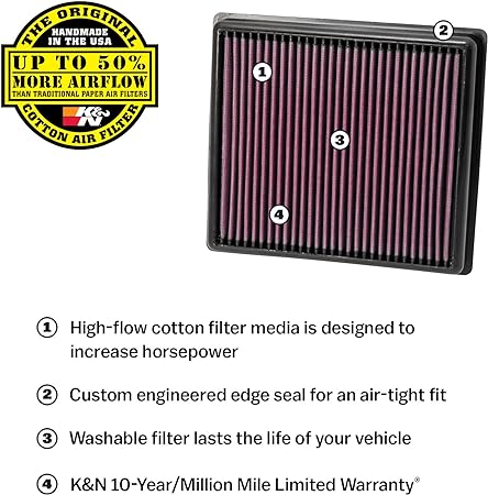 K&N AC-7009 High Performance Replacement Air Filter