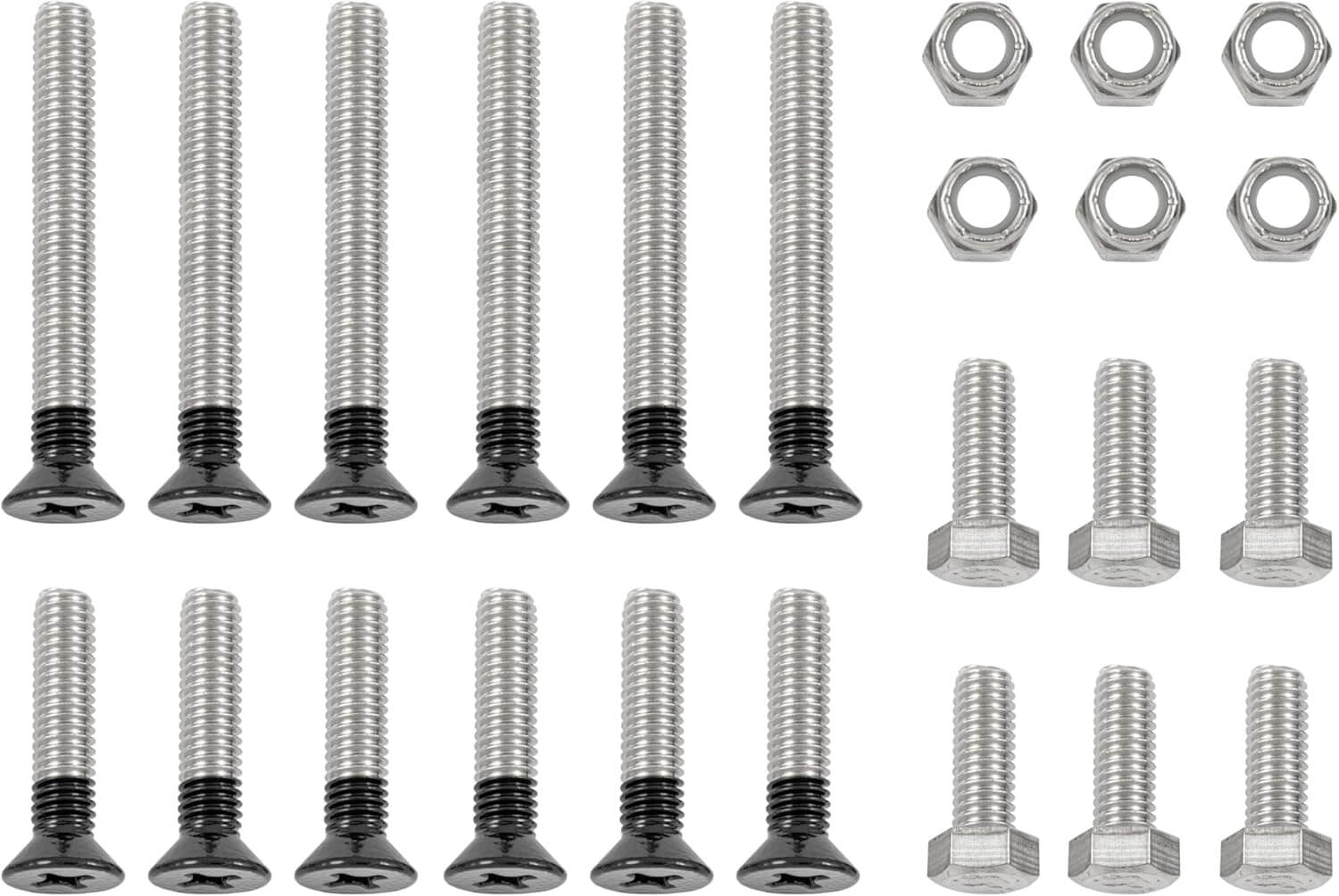 Minn Kota 1854058 MKA-58 Boat Deck Reinforcement Kit, Black stainless steel screws and nuts for installation.