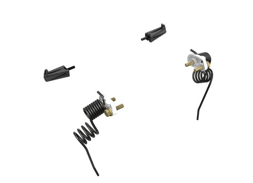 Ski-Doo Rail Ice Scratchers kit 860201728 coiled wire scratchers with mounting brackets