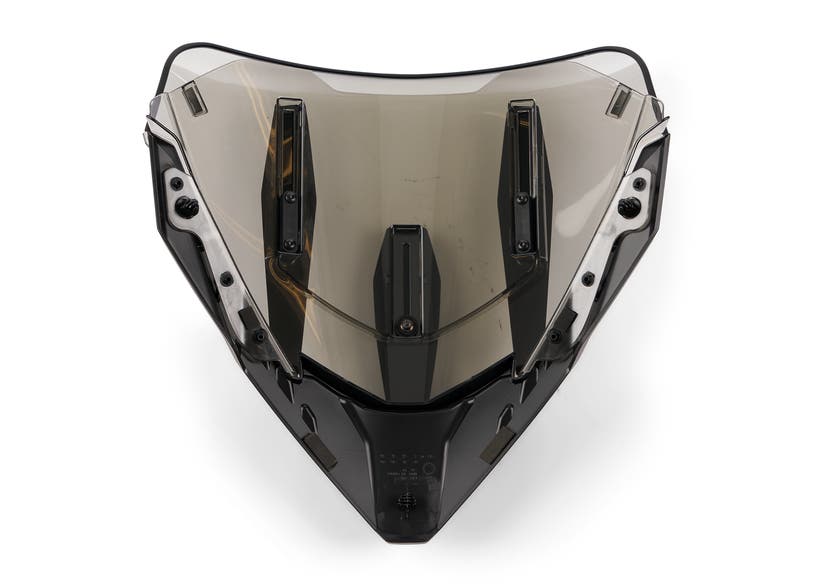 Pare-brise réglable Ski-Doo, position basse à moyenne, avec support - Fumé pour REV Gen4