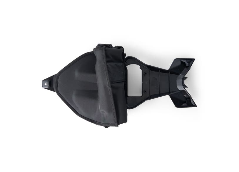 Ski-Doo 4.6-liter glovebox with black fabric pouch for one-piece lightweight hood, 860202193
