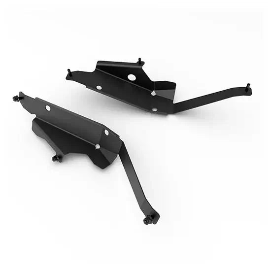 Ski-Doo Drive Axle Protector Kit Brake and Chaincase Protectors for Lynx, 860202573 | CLEARANCE image showing black metal protectors.