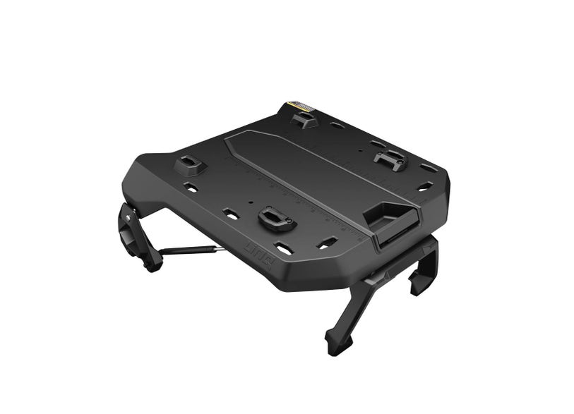 Ski-Doo Stackable LinQ Deck 860202746 black cargo rack mounting platform angled view
