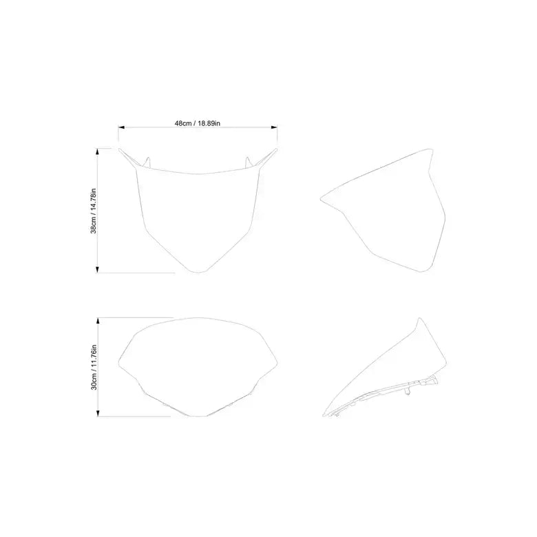 Ski-Doo Low Windshield With Support for REV Gen5 (except Deep Snow)