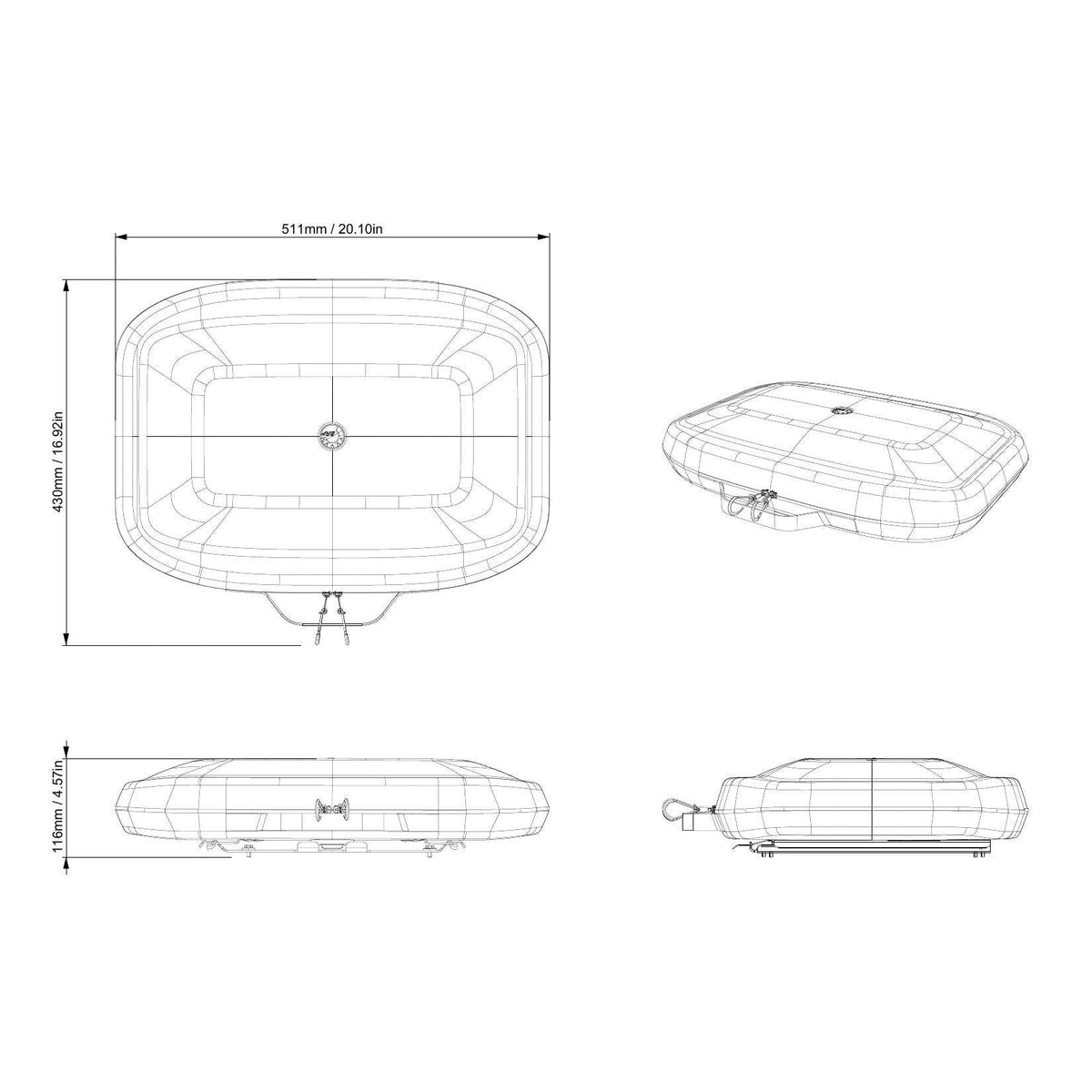 Ski-Doo LinQ Cargo Organizer 860202876, alternate view 2