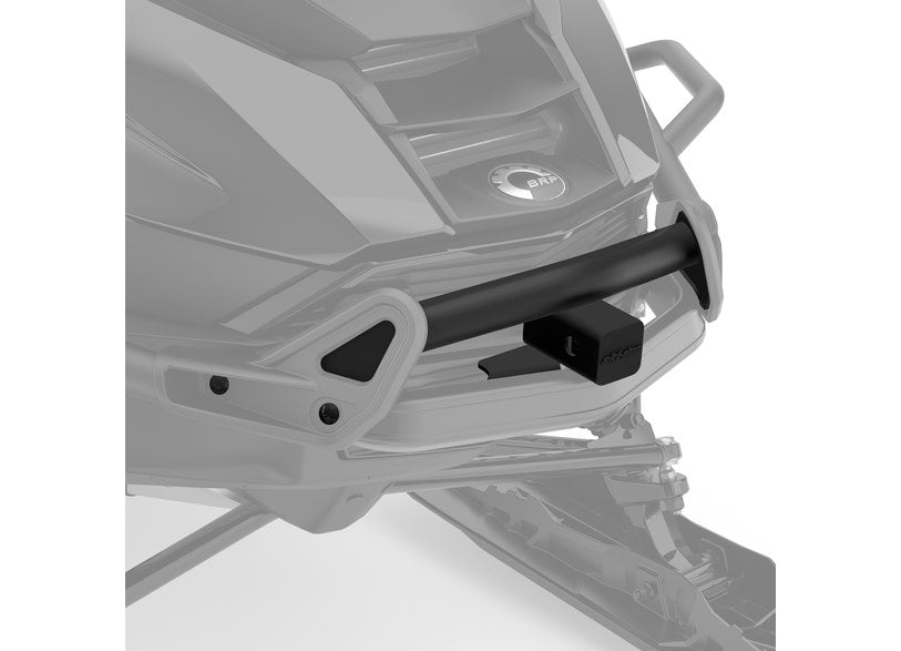Ski-Doo Center HD Front Bumper Hitch Mount installed on snowmobile bumper, part 860202881