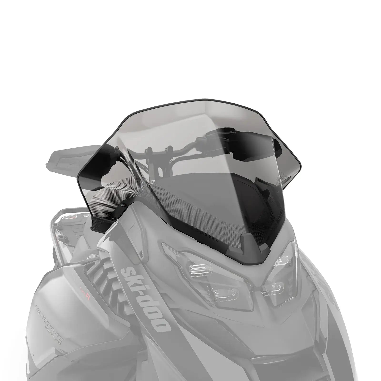 Motorcycle windshield on a white background
