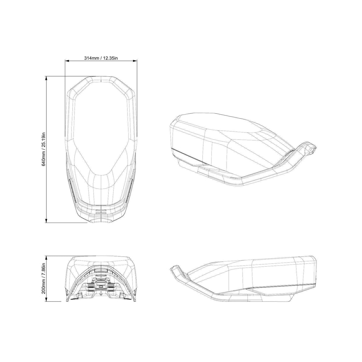 Ski-Doo Adjustable Seat - Medium to High 860203014, alternate view 2