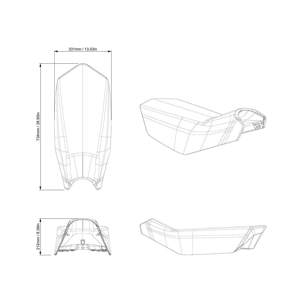 Ski-Doo Low Profile Trail Seat 860203049, alternate view 2
