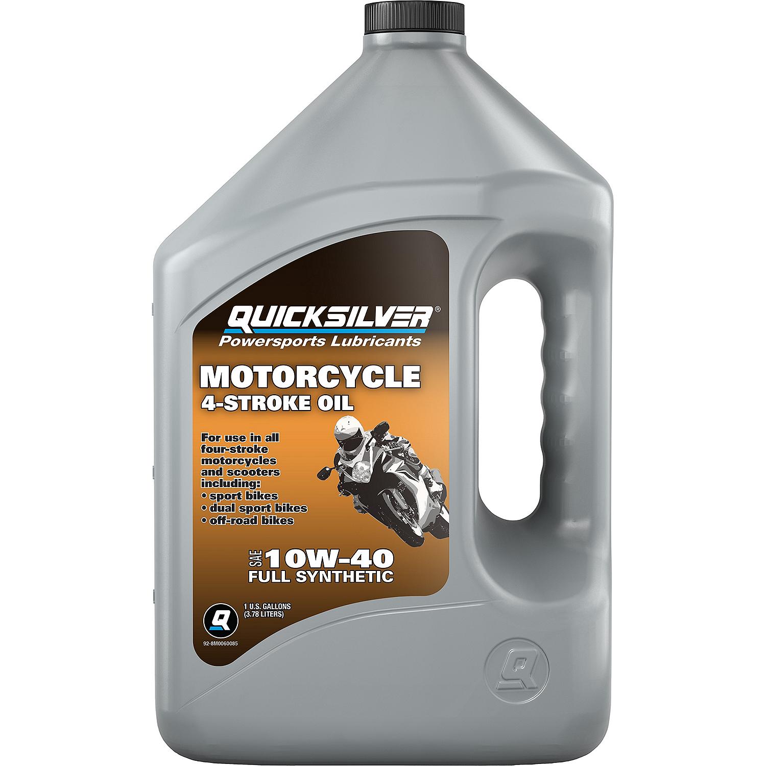 Quicksilver 10W-40 4-Stroke Full Synthetic Motorcycle Oil, 1 Gallon - 8M0060085