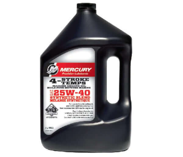 Mercury Marine 25W-40 Synthetic Blend Marine Engine Oil - 1 US Gallon/3.76L