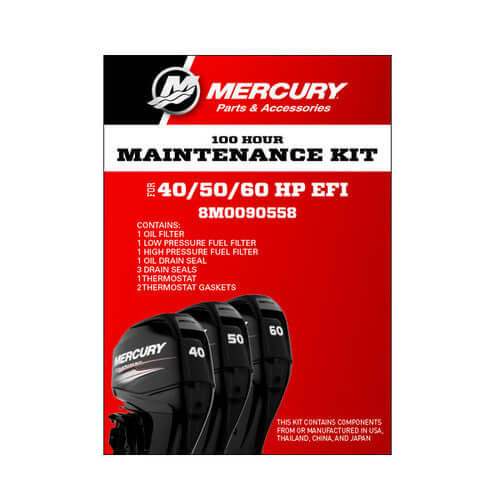 Mercury Marine 100 Hour Maintenance Kit for 40, 50, 60 HP EFI Outboards