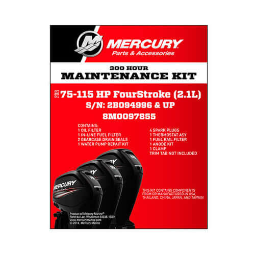 Mercury Marine Outboard 2.1L 75-115 HP 300 Hour Service Kit