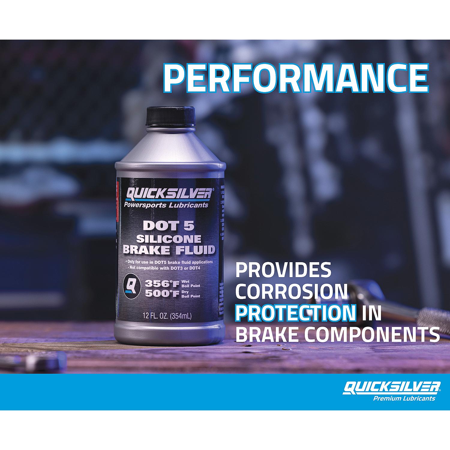 Quicksilver 8M0128419 DOT 5 Brake Fluid, 12oz - 8M0128419