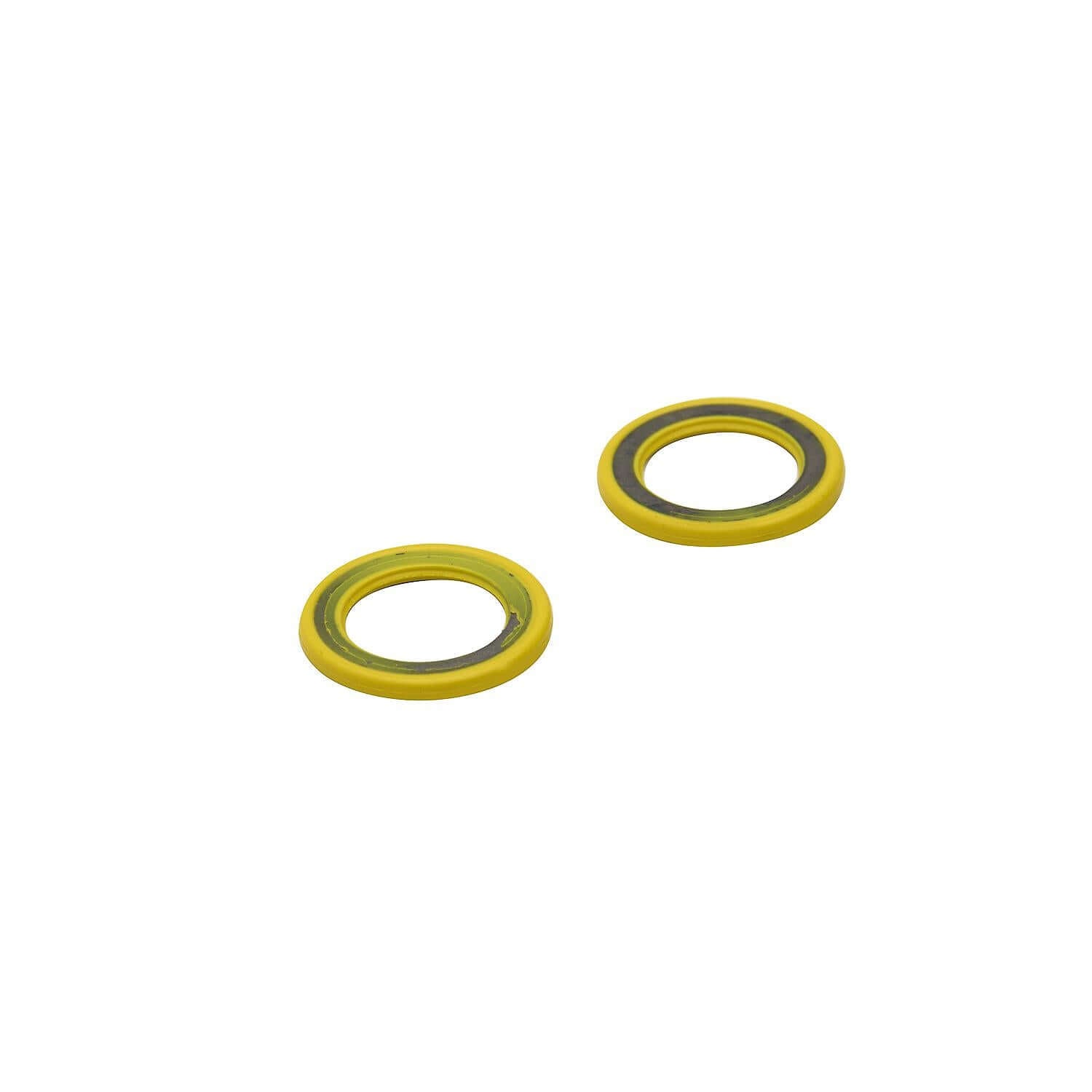 Set of two yellow OEM oil seal rings for Mercury Marine 4.3L carb engine service kit 8M0147050