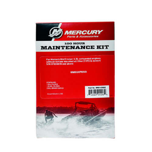 Mercury Marine 100 Hour Service Kit for 4.3L Carb Engines without remote oil (1993 and newer),