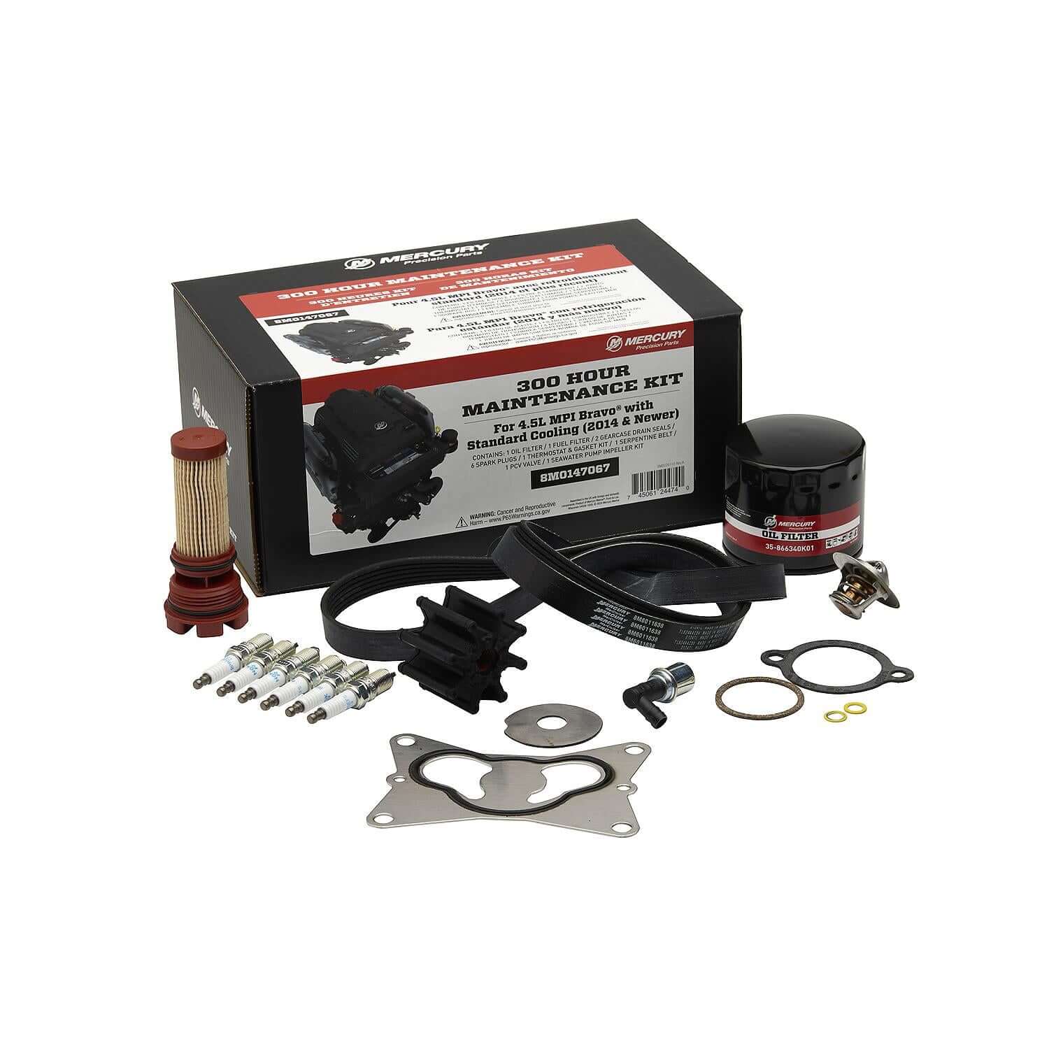 Mercury 8M0147067 MerCruiser 4.5L MPI Engine with Bravo Sterndrive 300 Hour Maintenance Kit